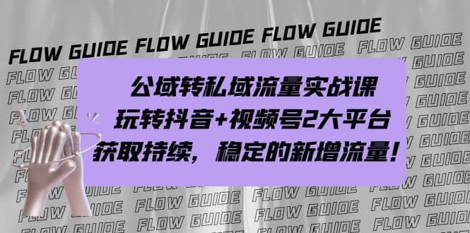 公域转私域流量实战课，玩转抖音+视频号2大平台，获取持续，稳定的新增流量网创吧-网创项目资源站-副业项目-创业项目-搞钱项目网创吧