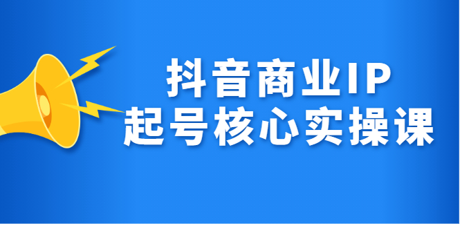 抖音商业IP起号核心实操课，带你玩转算法，流量，内容，架构，变现网创吧-网创项目资源站-副业项目-创业项目-搞钱项目网创吧