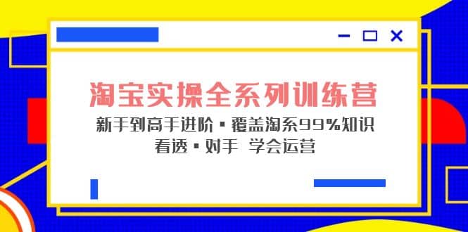 淘宝实操全系列训练营 新手到高手进阶·覆盖·99%知识 看透·对手 学会运营网创吧-网创项目资源站-副业项目-创业项目-搞钱项目网创吧