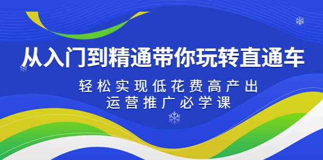 从入门到精通带你玩转直通车：轻松实现低花费高产出，35节运营推广必学课网创吧-网创项目资源站-副业项目-创业项目-搞钱项目网创吧