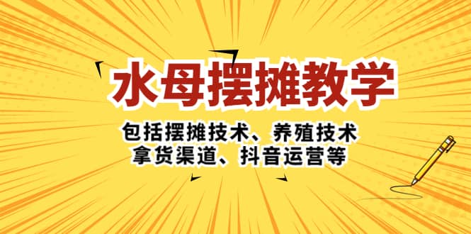 水母·摆摊教学，包括摆摊技术、养殖技术、拿货渠道、抖音运营等网创吧-网创项目资源站-副业项目-创业项目-搞钱项目网创吧