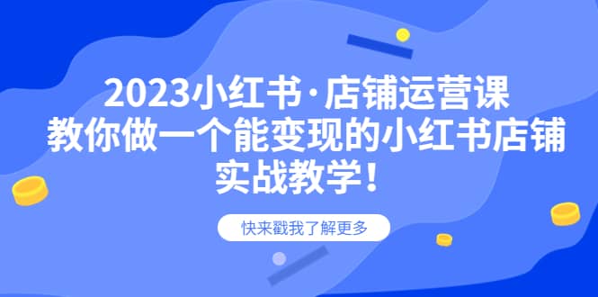 2023小红书·店铺运营课，教你做一个能变现的小红书店铺，20节-实战教学网创吧-网创项目资源站-副业项目-创业项目-搞钱项目网创吧