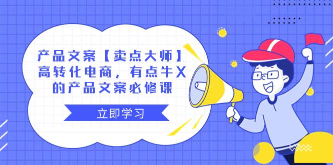 产品文案【卖点大师】高转化电商，有点牛X的 产品文案必修课网创吧-网创项目资源站-副业项目-创业项目-搞钱项目网创吧