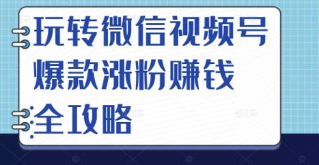 玩转微信视频号爆款涨粉赚钱全攻略，让你快速抓住流量风口，收获红利财富网创吧-网创项目资源站-副业项目-创业项目-搞钱项目网创吧