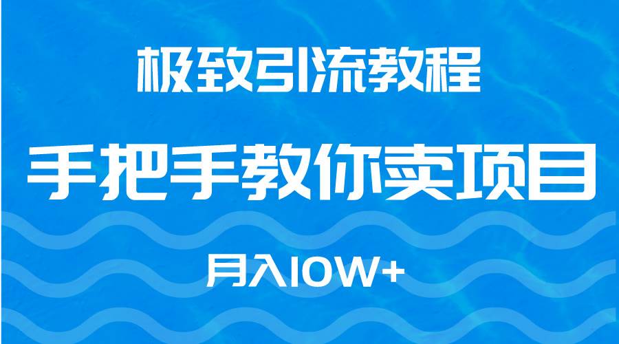 极致引流教程，手把手教你卖项目，月入10W+网创吧-网创项目资源站-副业项目-创业项目-搞钱项目网创吧