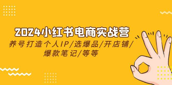 2024小红书电商实战营，养号打造IP/选爆品/开店铺/爆款笔记/等等（24节）网创吧-网创项目资源站-副业项目-创业项目-搞钱项目网创吧