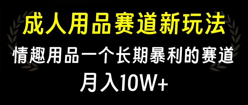 大人用品赛道新玩法，情趣用品一个长期暴利的赛道，月入10W+网创吧-网创项目资源站-副业项目-创业项目-搞钱项目网创吧